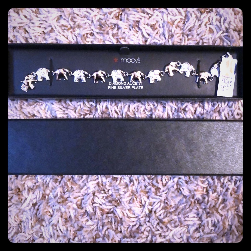 Sterling silver and diamond bracelet